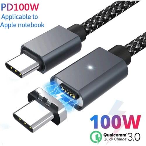 5A Magnetic Cable Flowing Micro USB Type C Fast Charger Wire Cord For Samsung Xiaomi Mobile Phone Data Line