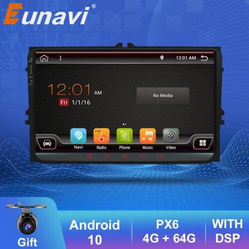 Eunavi 2 DIN 9" Android Car Radio Multimedia GPS navigtion Auto For VW Passat B6 CC Polo GOLF 5 6 Touran Jetta Tiguan Magotan 4G