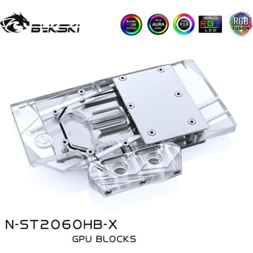 Bykski GPU cooler for ZOTAC RTX2060-6GD6 OC HB Full Cover Graphics Card Water cooling Block, VGA Block N-ST2060HB-X gpu cooler
