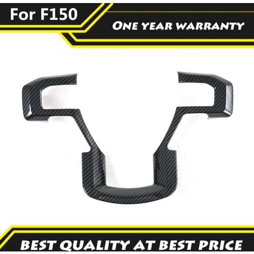 Carbon Fiber Color Car Steering Wheel Button Frame Decoration Cover Car Interior Accessories Fit For Ford F150 2015-2020