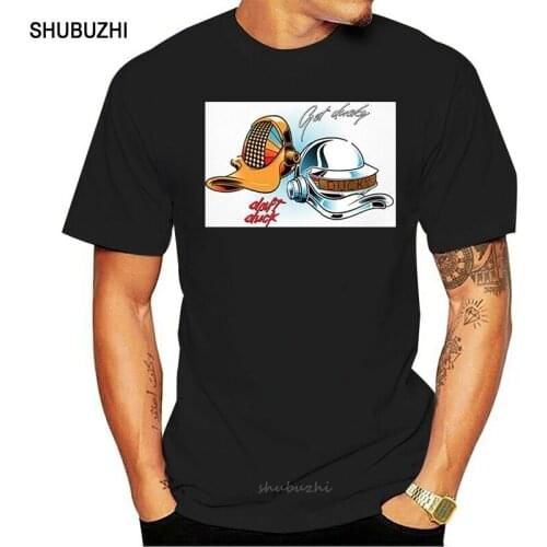 Get Ducky Daft Punk Daffy Duck Cartoon Inspired Mens T-Shirt Top men cotton tshirt summer brand teeshirt euro size