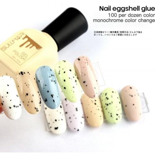 Nail Polish Eggshell 15ml Transparent Gel Quail Egg Effect Varnishes Nails Art Hybrid Design Mousse Art-Spot Iced Manicure Gel