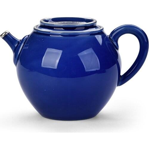 Ceramic Silver Gilded Pure Hand Teapot Fission Agate Glaze Household Teapot Tea Separator Kung Fu Tea Set