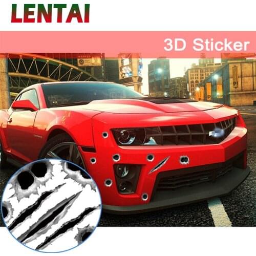 LENTAI For Ssangyong Saab Buick Lexus Car Sticker Cover Bullet Hole 3D Styling