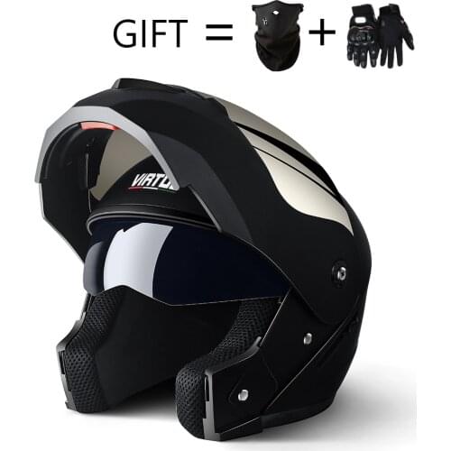 Professional Racing Motocross Helmets Modular Dual Lens Motorcycle Helmet Unisex Full Face Safe Helmet Flip Up Cascos Para Moto