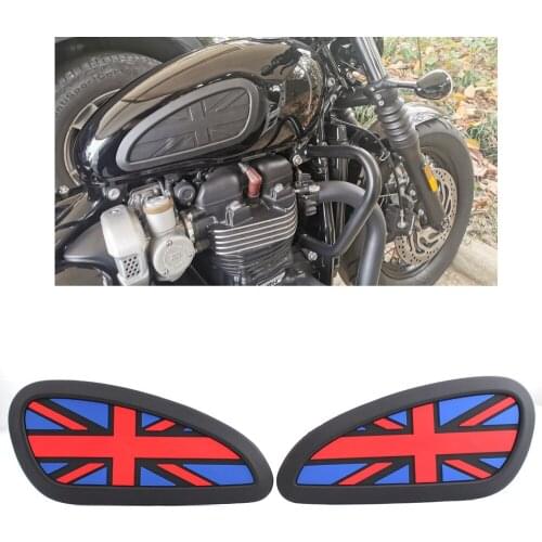 Motorcycle Retro Side Gas Fuel tank Rubber Sticker Protector Sheath Knee Tank pad Grip Decal For Harley Yamaha Triumph