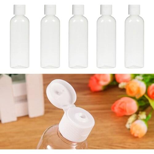New 100ml Pet Clear Empty Bottle Travel Portable Lotion Liquid Shampoo Bottle Container Small Storage Bottle Cosmetic Containers