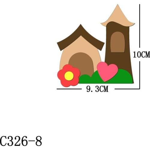 New house Wooden die Scrapbooking C326-8 Cutting Dies