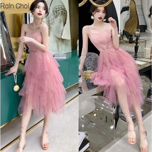 Tea Length Evening Dresses 2020 A Line Formal Party Gowns Sexy Evening Dress