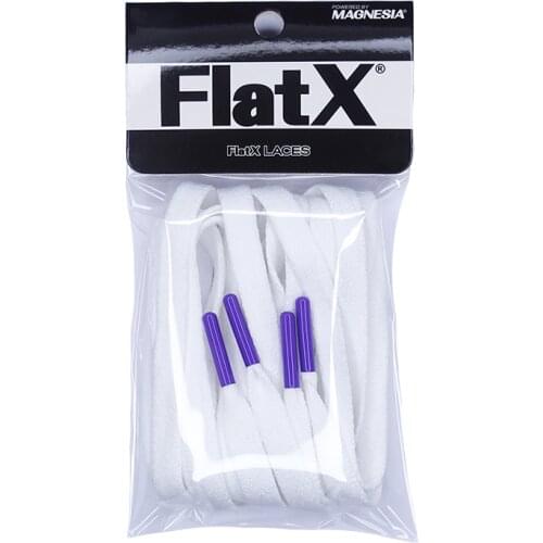 FlatX 8mm White/Purple Color Metal Tips Shoelaces High Quality Professional Sneaker Laces Shoelace Lacet