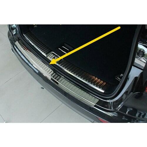 Fit For Porsche Cayenne 2015 2016 2017 High quality Steel Car Rear Bumper Protector Trunk Door Plate Cover