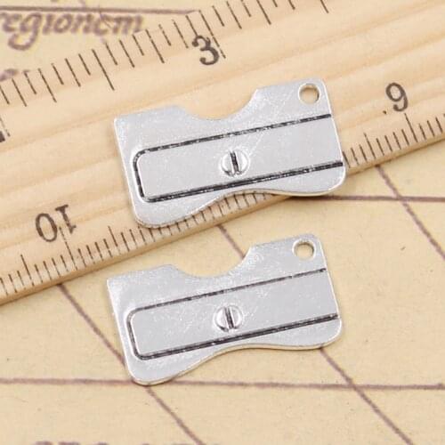 10pcs Charms school pencil Sharpener 24x14mm Tibetan Silver Color Pendants Antique Jewelry Making DIY Handmade Craft