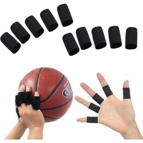 10PCS Stretchy Finger Sleeve Support Wrap Arthritis Guard Volleyball Sports Outdoor Basketball Volleyball Finger Protection