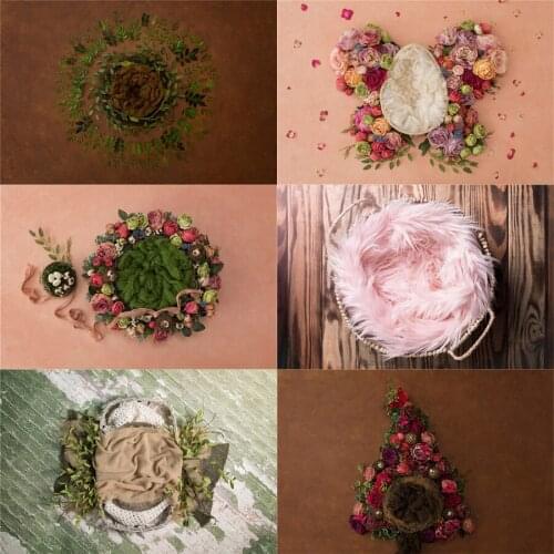 Photo Studio Props For Newborn Baby Photography Backdrop Wood Board Vinyl Background Cloth