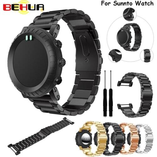 25mm Stainless Steel Wristband Bracelet Replacement Quick Release Watchband Strap + Connector Tool For Suunto Core Series