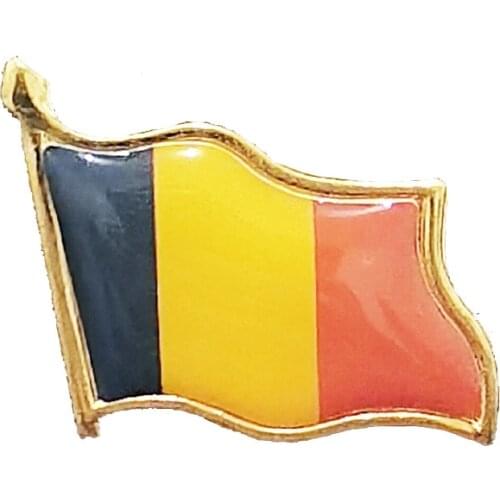 Romania Flag Brooch Electroplated Gold Badge Lapel Pin Backpack/Collar/Hat/School Bag,Men/Women Jewelry Accessories