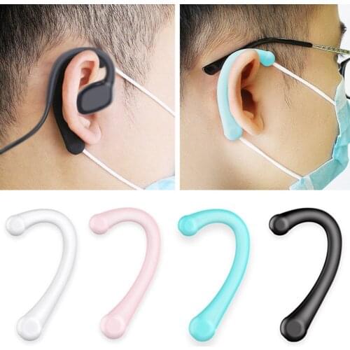 Silicone Anti Pain Earmuffs Protector Soft Protective Ears Mask Rope Cover Band Cover Mask Accessories 2Pair4pc Attractive