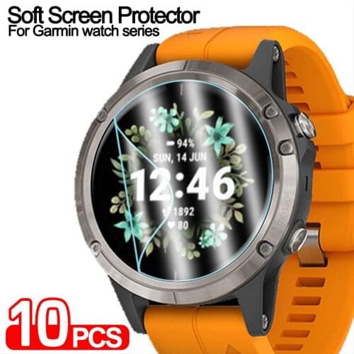 3/5 Pcs Screen Protector for Garmin Vivoactive 3 4 fenix 5 6 S X TPU Soft Film For Forerunner 45 225 235 245 645 735 745 935 945