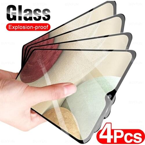 4Pcs Tempered Glass on For Samsung Galaxy a12 a32 a02 a02s Eur a52 a42 5g s20 fe a72 4g m51 m02s m21s m12 Screen Protector glass