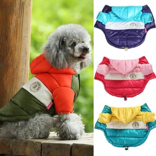 Dog Winter Clothes Pet Ropa Perro Ubranka Dla Psa Para Costume French Bulldog Coat Jacket Cat Chihuahua Warm Cotton Padded Down