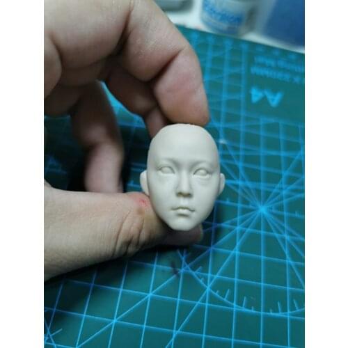 1/6 Scale Smart Girl Deaf Beauty Bald Unpainted Head Model for 12''Figure Body