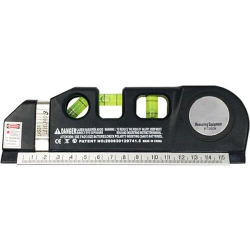 Laser Level Line Laser Measure with 2.5 Meters Tape Ruler Precision Adjusted Vertical Cross Horizontal Lines Laser Level