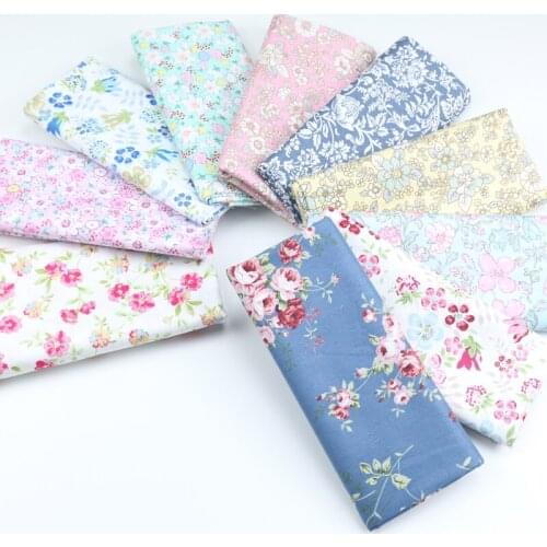 160x50cm Floral Twill Cotton Fabric DIY Childrens Wear Cloth Make Bedding Quilt Decoration Home 160g/m