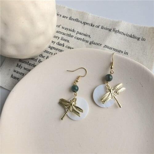2019 new brand design hand made natural shell disc earrings generous minimalist temperament gift Korean earrings for women