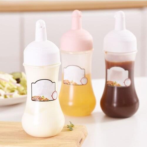 350ml Squeeze Bottle For Ketchup Mustard Mayo Bakeware BBQ Cooking Tools Vinegar Oil Bottles Kitchen Gadget