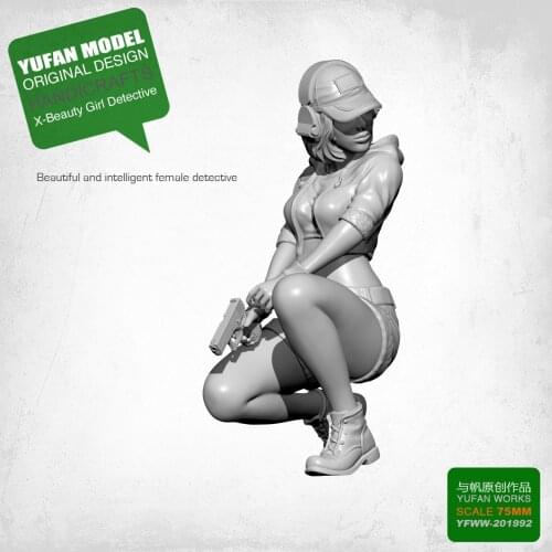 75MM Resin figure kits model DIY toy Soldier self-assembled YFWW-201992