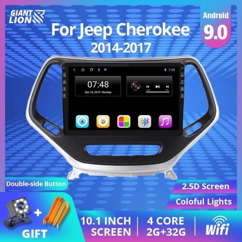 2din Android 9.0 Car Radio For Jeep Cherokee 2014-2017 Multimedia Navigation GPS Video Player Car Stereo Autoradio DVD Player