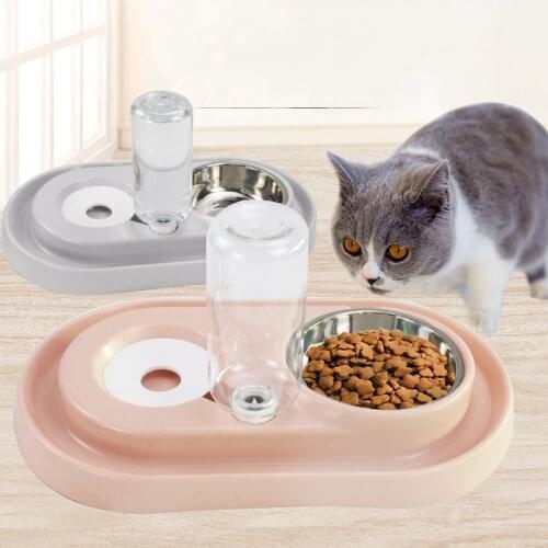 Pet Water Feeder Automatic Water Refill Cat Food Oblique Mouth Cat Bowl Bowl Pet Bowl Cat SuppliesDog Supplies