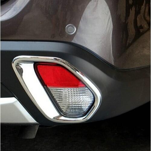 Car ABS CHROME REAR FOG LIGHT LAMP COVER BUMPER TRIM STRIP MOLDING for Outlander 2015 2016