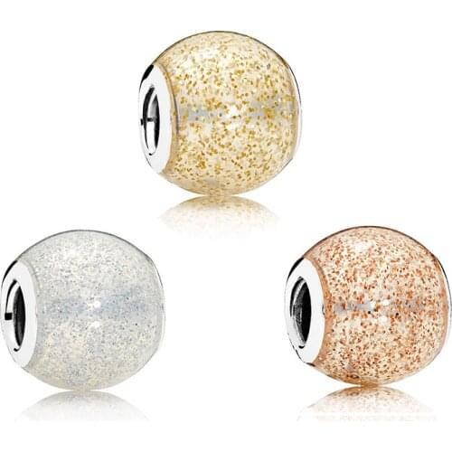 Baofu New 925 Sterling Silver Beads Glitter Three Colors Suitable For Original Bracelet Snake Chain Female Gift High Jewelry