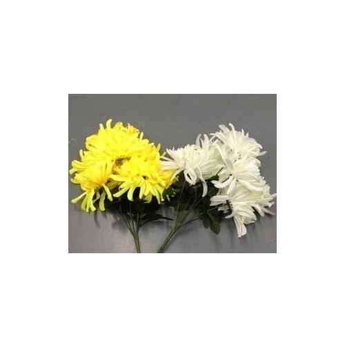 White chrysanthemum artificial silk flower yellow chrysanthemum tomboys props artificial flower