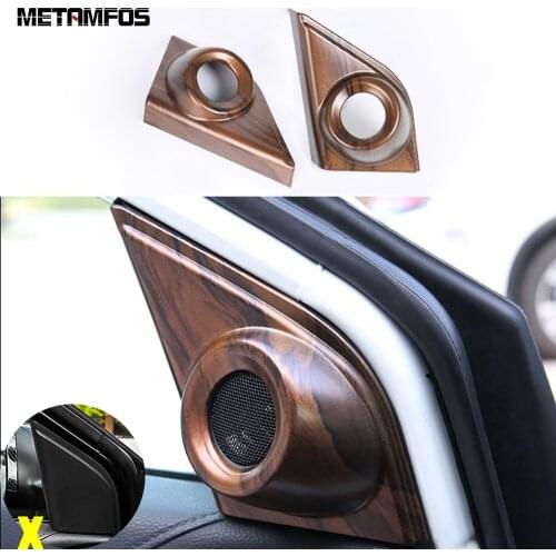 For Honda CRV 2017-2020 2021 Carbon Fiber Window Interior A Pillar Loudspeaker Stereo Audio Speaker Cover Trim Car Accessories