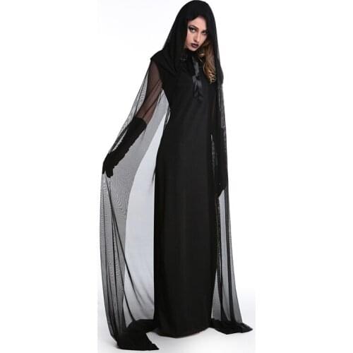 Gothic Witch Halloween Costume Sorceress Costume Adult Witch Fancy Dress Cosplay M XL 320