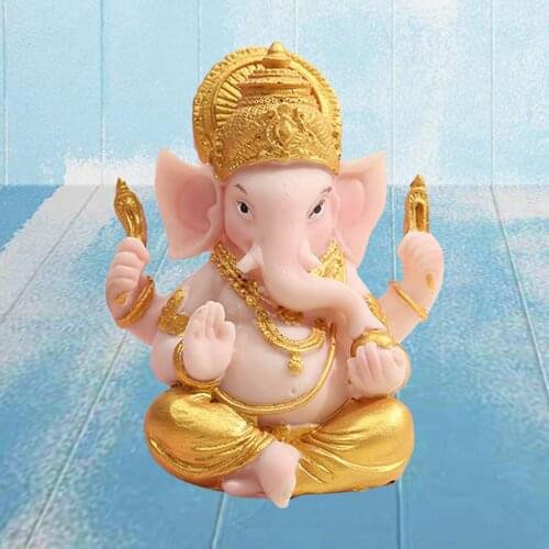 Collectible Ganesha Figurine India Elephant God Buddha Porch Office Decor