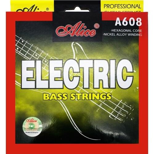 Alice A608 Electric Bass 4 String 5 Strings Set Hexagonal Core Nickel Alloy Winding Bass Parts Accessories