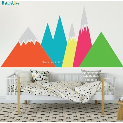Colorful Large Size Mountains Wall Sticker Handmade Decals Surprise For Children Murals Nurseries Decor Cute Baby YT3719