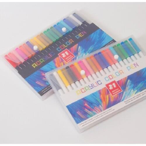 21COLORS Acrylic Paint Markers - Acrylic Paint Pens for Rock Painting, Stone, Ceramic, Glass, Wood, Canvas
