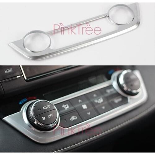 Air Conditioner Button Trim Cover For Toyota RAV4 2016-2018 Matt Silver Interior Moulding Decoration SUV Styling Accessories