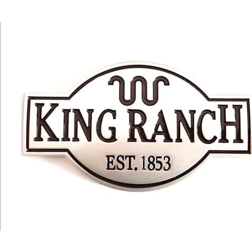 NEW F150 F250 F350 Silver KING RANCH Emblem Fender Badge Black Descal