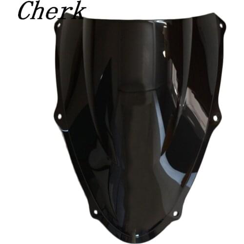 Black Motorcycle ABS Windshield Fairing Windscreen Double Bubble Screen For 1998-2003 SUZUKI TL1000R TL 1000R TLR