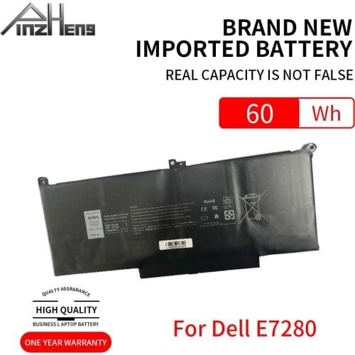 PINZHENG F3YGT Laptop Battery For Dell Latitude 12 7000 E7280 E7290 E7380 E7390 E7480 E7490 F3YGT 2X39G 7.6V 60WH Battery