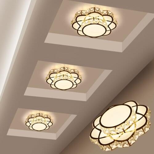 Modern Led Crystal Ceiling Chandelier Light Gold Lamp For Kitchen Lustre Decorative Lighting Hanging Ceiling Fixture Luminaire