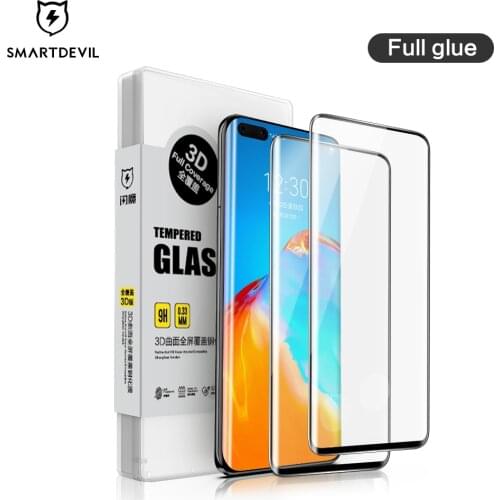 SmartDevil Full Glue Glass For HUAWEI P40pro Mate20 P30 Pro All Glue Screen Protectors High Definition Anti Blue-ray Green Light