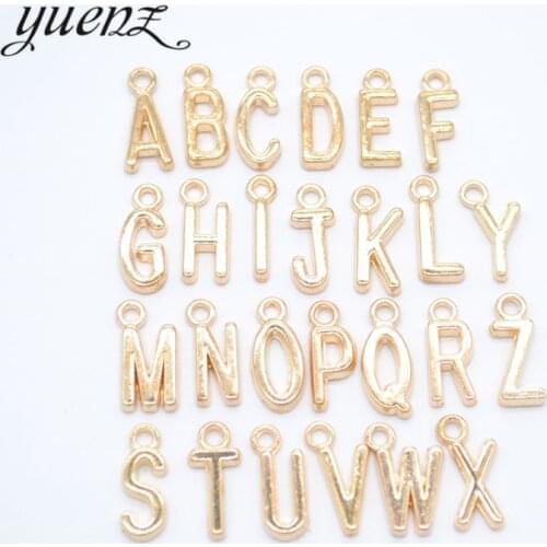 YuenZ 20pcs Alphabet Letter KC gold color Charms Jewelry Handmade Pendants Jewelry Making Handmade DIY Bracelet 15*10mm