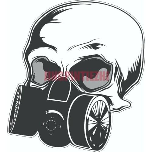 Funny Racing Skull Gas Mask Bumper Sticker Vinyl Decal Racing Helmet Motorcycle Vinyl Stickers