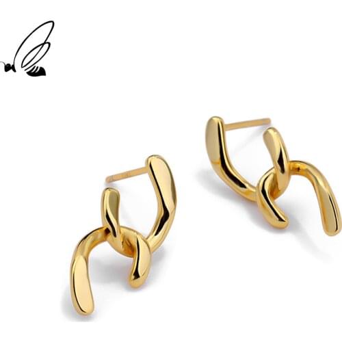 SSTEEL 925 Sterling Silver Simple Irregular Stud Earrings Gift For Womens Luxury Trend 2021 Punk Accessories Fine Jewelry